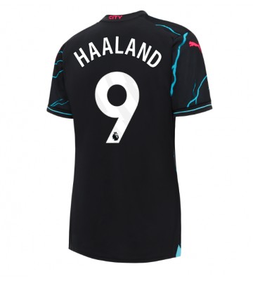 Manchester City Erling Haaland #9 Replica Third Stadium Shirt for Women 2023-24 Short Sleeve